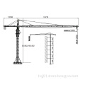 Crane 5010 with Jib Lenght 50m and Lifting Capacity at Jib Tip 1t